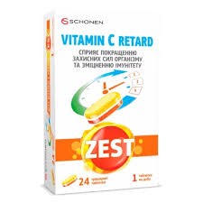 ЗЕСТ Вітамін C Ретард ,тришарові таблетки  №24