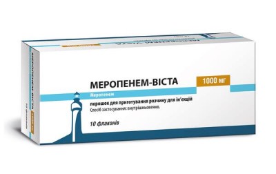 Меропенем-віста 1000мг №10 порошок